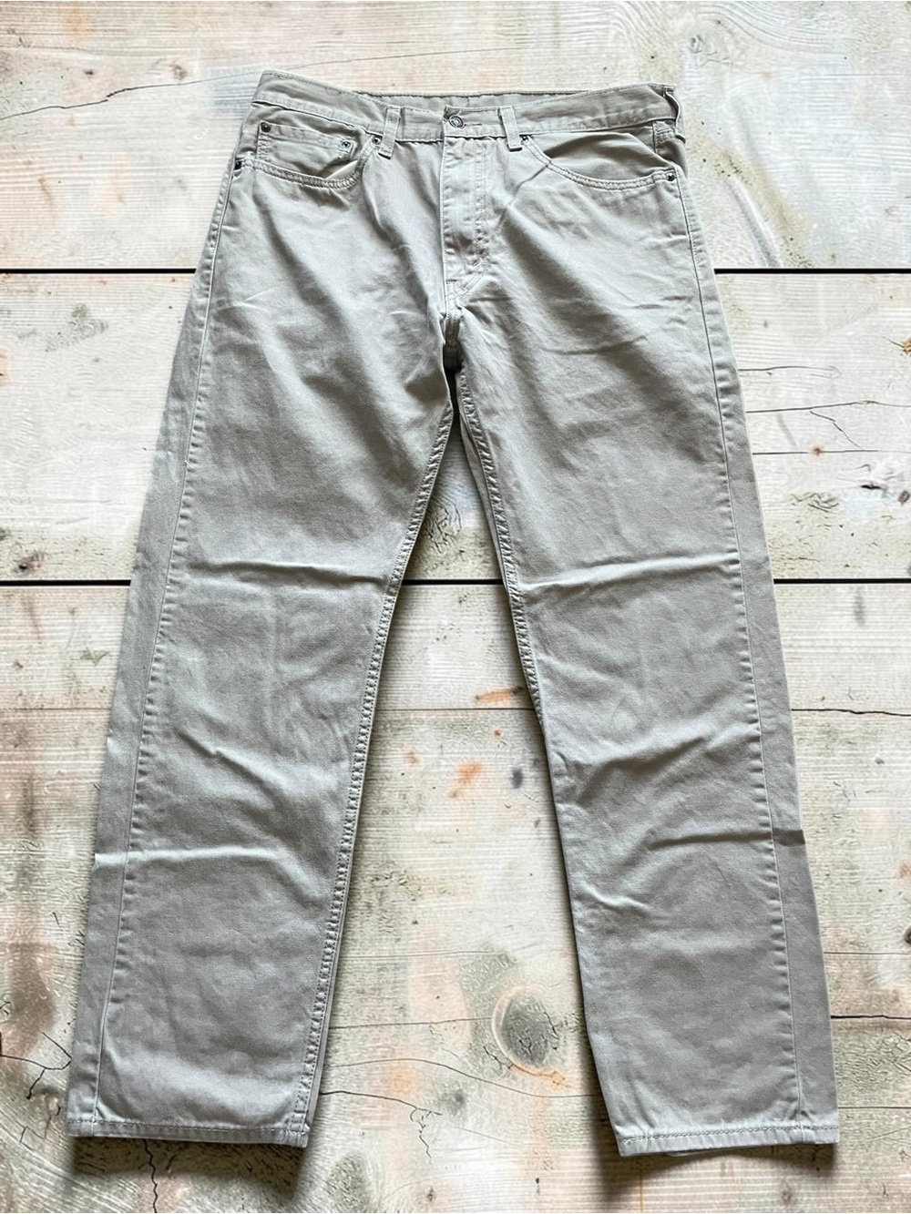 Levi's 505 Men’s Straight Jeans in Light Taupe Size 36x32